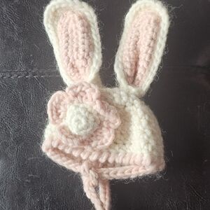 Handmade Crochet Bunny Ear Hat For Cat Or Dog
